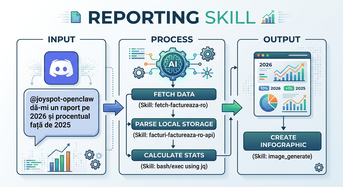 Infografic: de la preluarea datelor la raport.